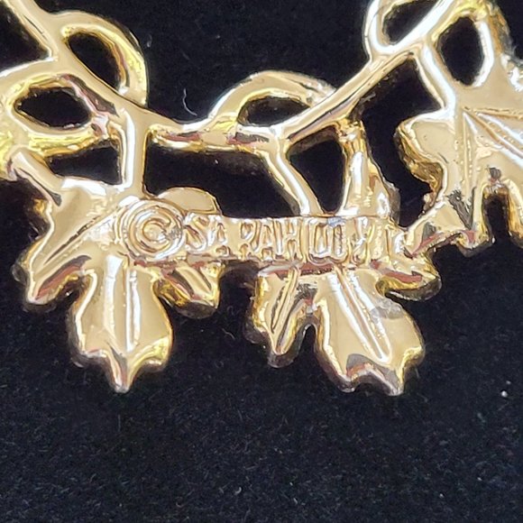 Sarah Coventry Two-Tone Leaf Brooch - Picture 3 of 4